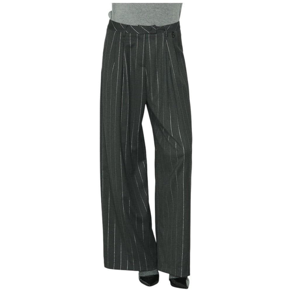Relish pantaloni vita alta grigio gessato lurex KRIZIA_A RDA2407617054 - 6