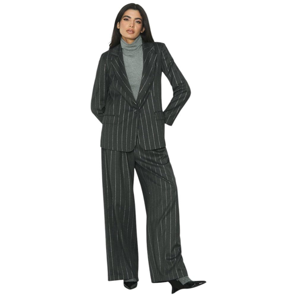 Relish pantaloni vita alta grigio gessato lurex KRIZIA_A RDA2407617054 Pantaloni Relish