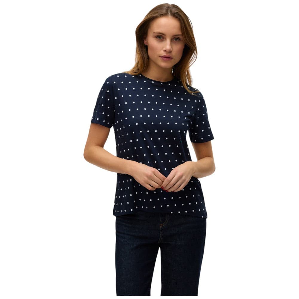 Vero Moda t-shirt blu a pois art. Kaia 10322565 - 7