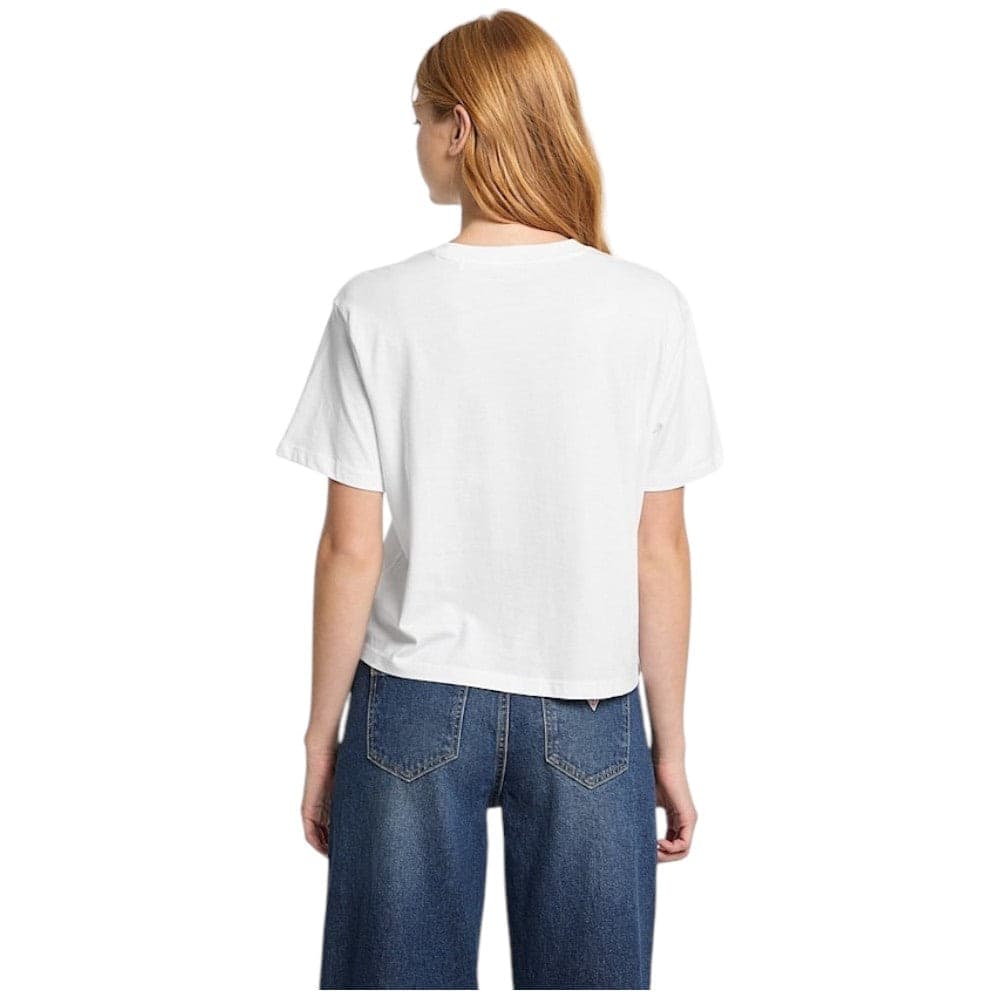 Guess Jeans t-shirt bianca boxy fit logo ricamato W5RI42 K8HM0 G011 - 4