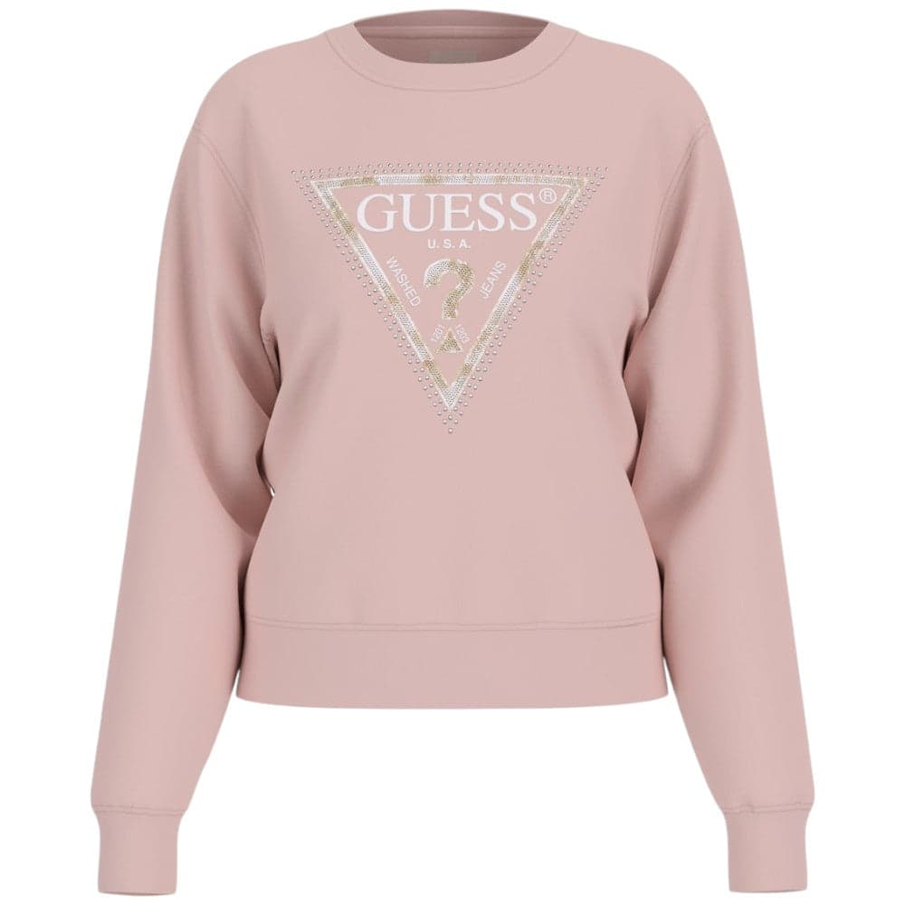 Guess felpa rosa chiaro Python Triangle W5RQ09 K8802 A61L - 3