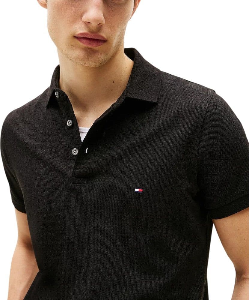 Tommy Hilfiger maglietta polo nera TH 1985 MW0MW17771DW5 T-shirt Tommy Hilfiger