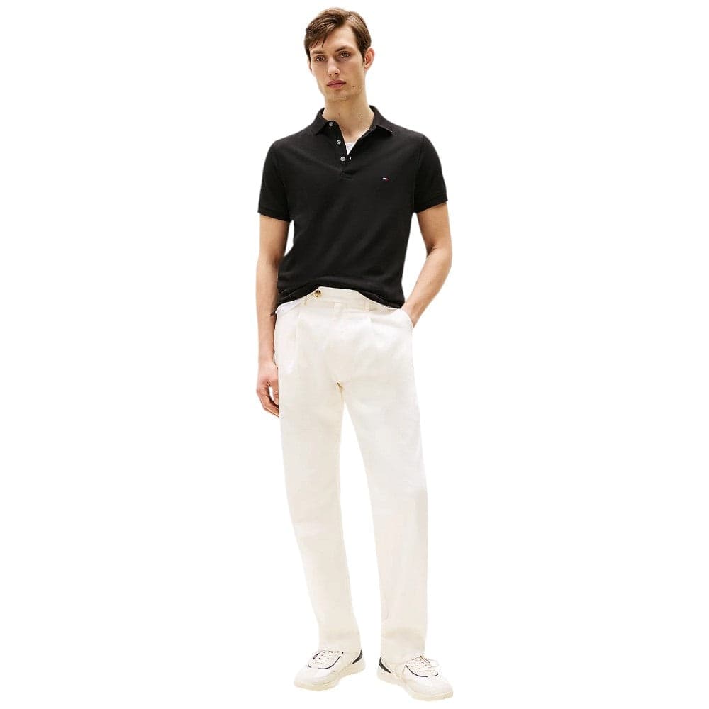Tommy Hilfiger maglietta polo nera TH 1985 MW0MW17771DW5 T-shirt Tommy Hilfiger