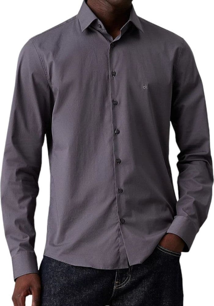 Calvin Klein camicia grigia slim fit K10K108229 - 4