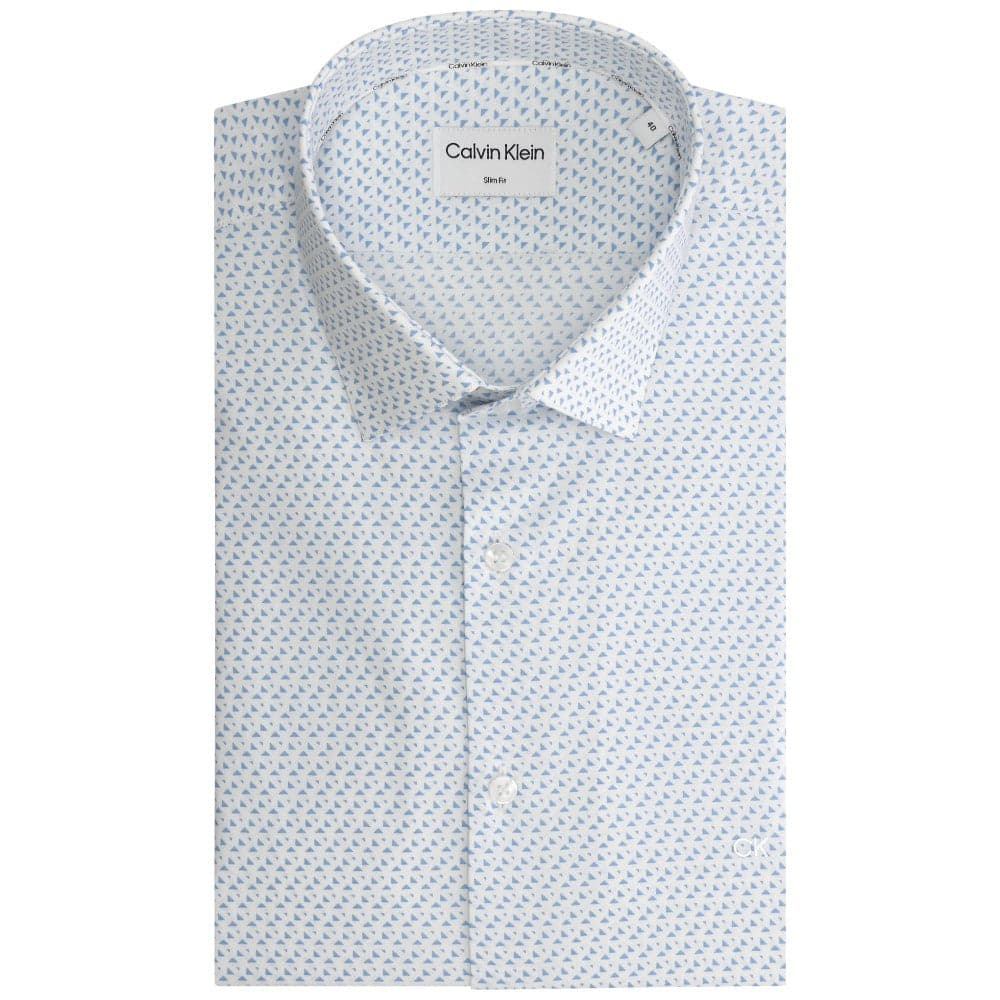 Calvin Klein camicia bianca fantasia K10K112311 - 4