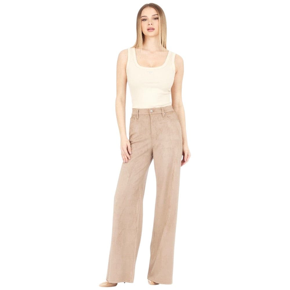 Guess pantalone in suede tortora Bellflower W5RA82 WE0L0 A10L - 3