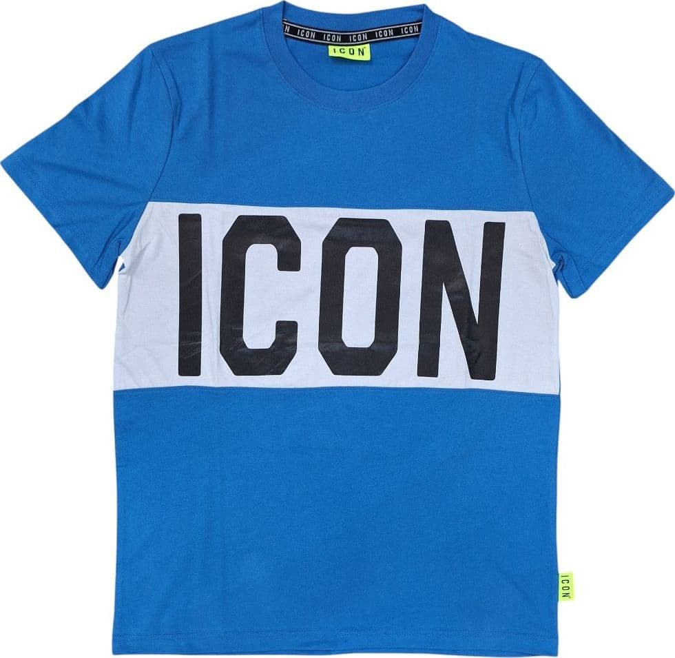 ICON t-shirt blu oceano stipe logo grande ICUS2S5T037