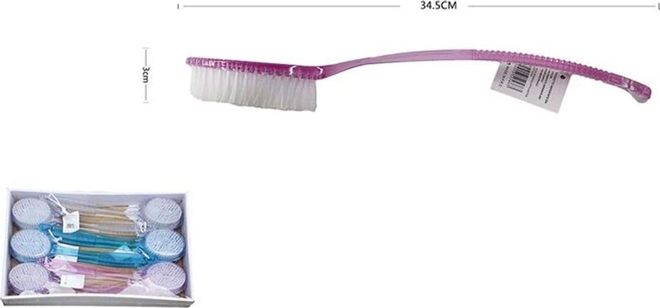 SPAZZOLA PER SCHIENA IN PLASTICA ACCESSORI BAGNO MANICO LUNGO PER MASSAGGIARE CORPO 52604 - 6