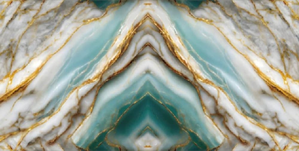 PANNELLO ADESIVO EFFETTO MARMO VENATURE BIANCO ORO TURCHESE VERDE ACQUA 120X300CM PARETI - 2