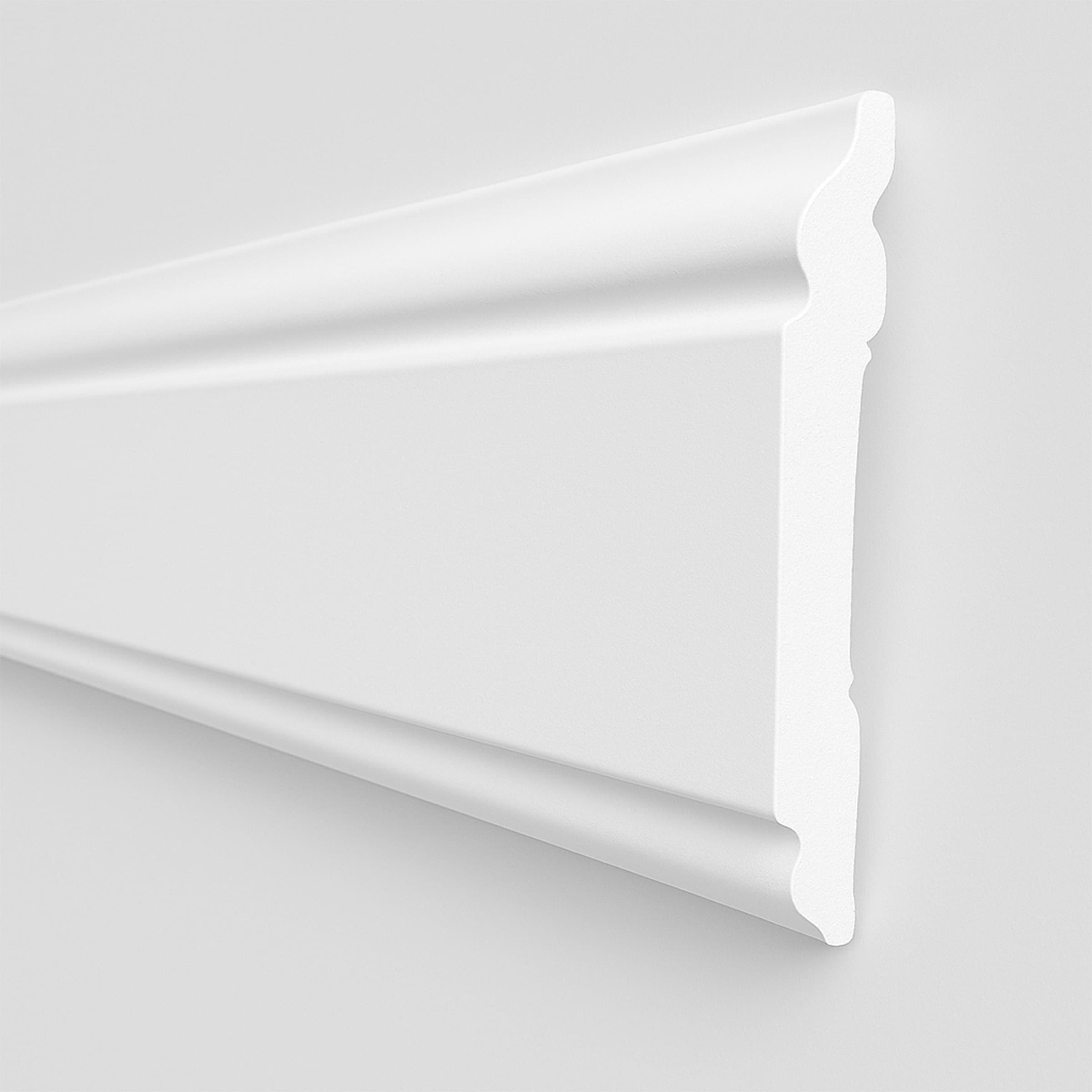 *STOCK FOLLI* Profilo o cornice per boiserie in Polimeri Bianco RAL 9016 verniciabile 47X8mm (Prezzo al metro) in Battiscopa Eternal Parquet - Ariano Irpino, commercioVirtuoso.it
