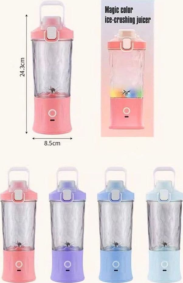 FRULLATORE PORTATILE DA 600ML 2 MODALITÀ 150W USB RICARICABILE BATTERIA DA 4000 MAH - 10