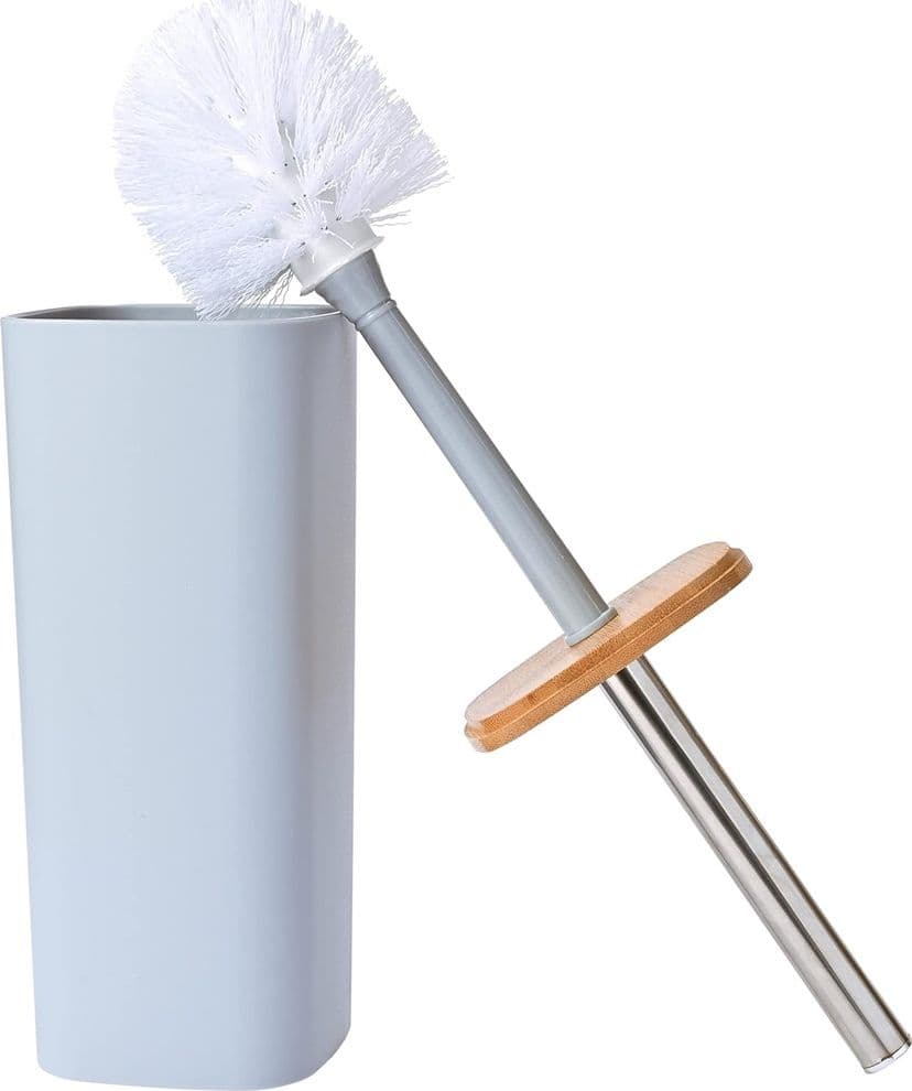 SET ACCESSORI BAGNO IN BAMBÙ 6 PZ MODERNO BIDONE SPAZZATURA PORTASAPONE DISPENSER - 16
