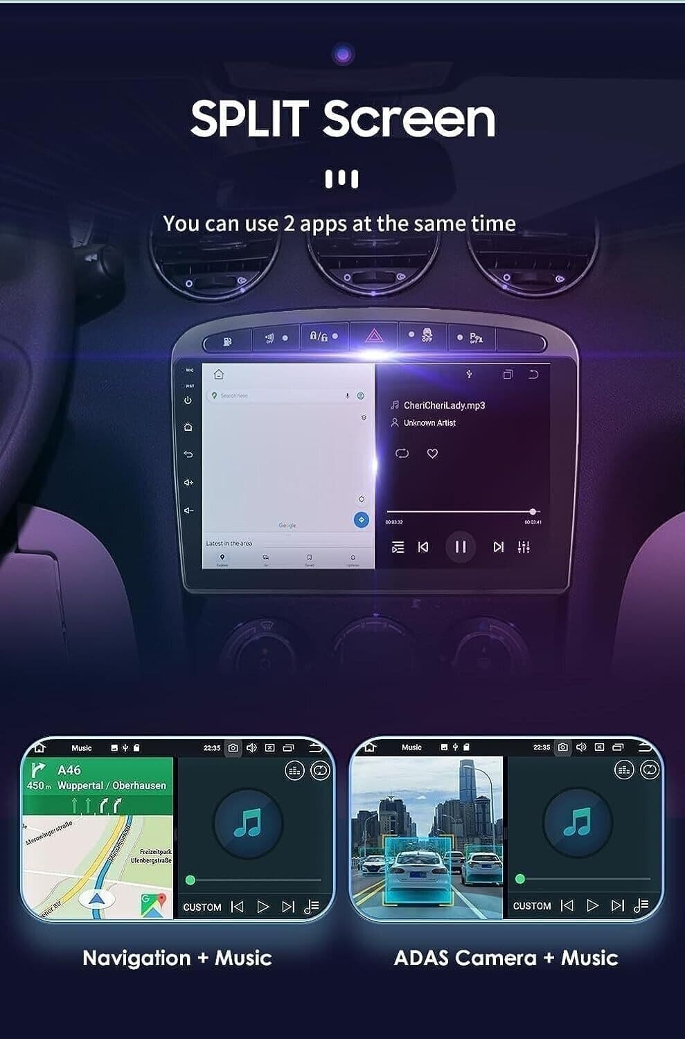 Android 12.0 Autoradio 2 Din Stereo per Peugeot 308 408 2010-2016 Car Tablet 9 in Autoradio CL Store - Battipaglia, commercioVirtuoso.it