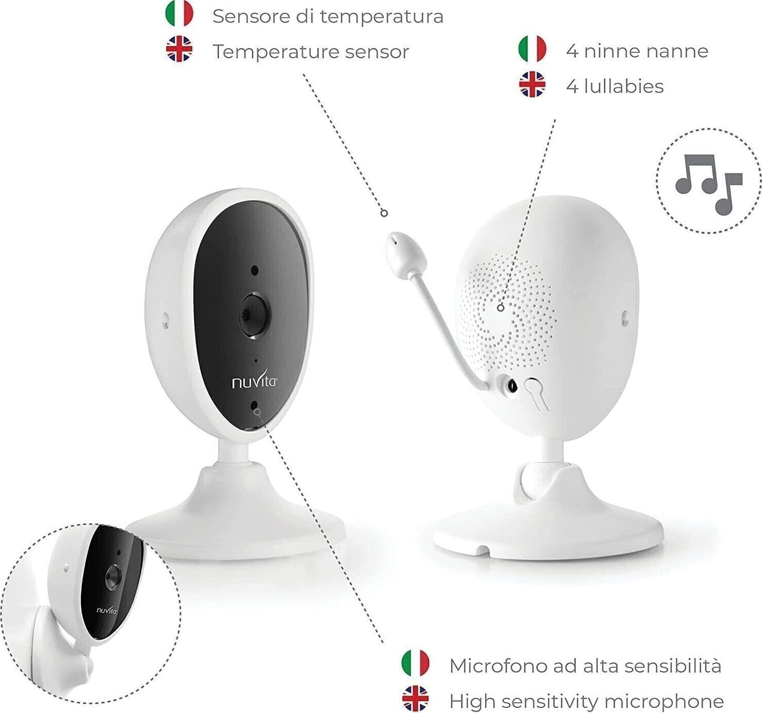 Nuvita Video Baby Monitor Digitale VIDEOVOICE 4.3 Wi-fi, Termometro E Melodie in Monitor video CL Store - Battipaglia, commercioVirtuoso.it