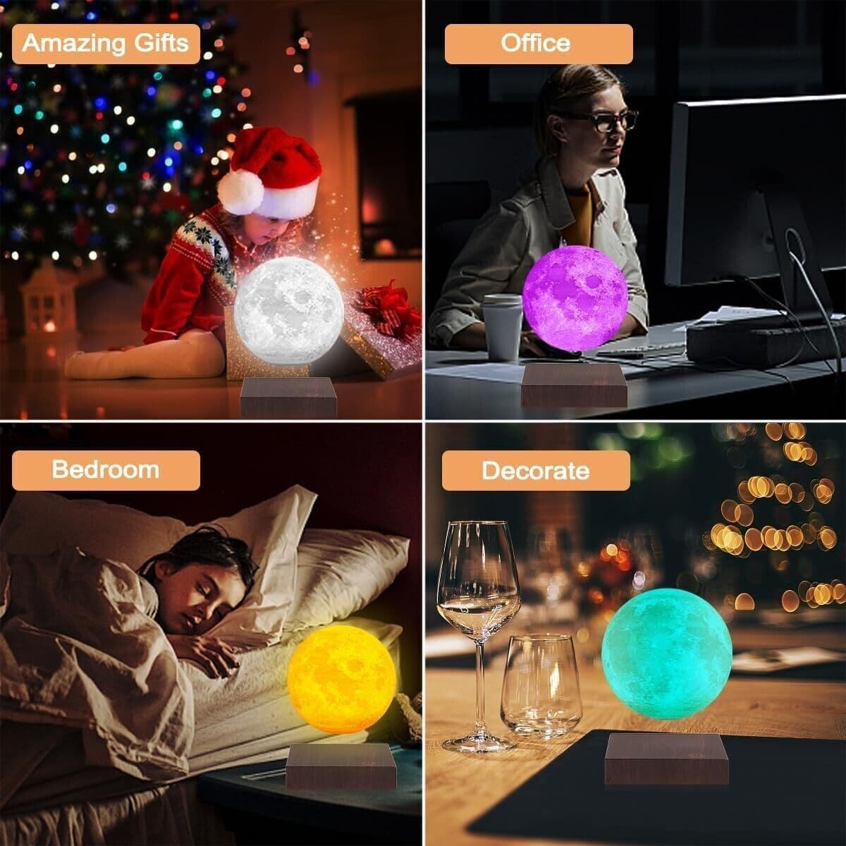 VGAzer 3D Stampa lampade a levitazione magnetica a luce lunare per la casa, deco - 9