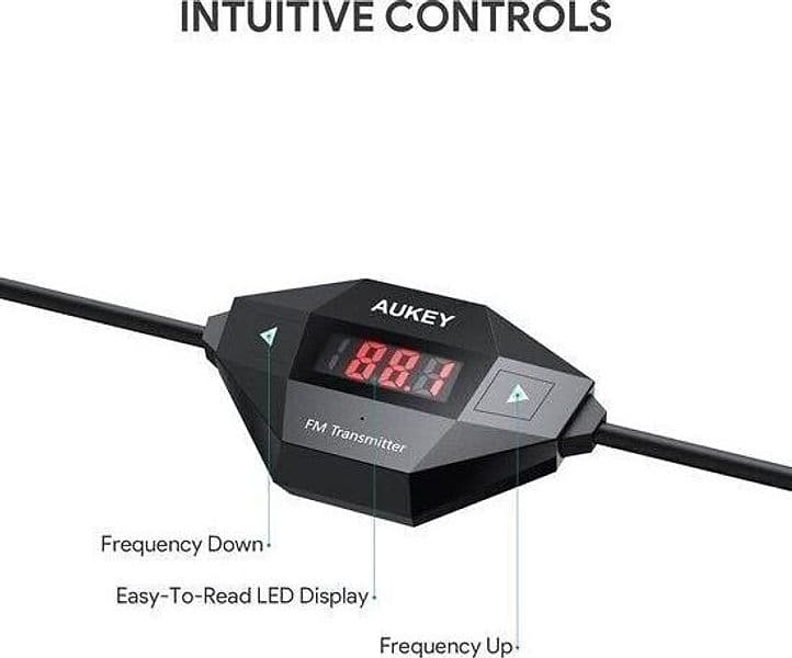 Trasmettitore FM Aukey da 3,5 mm (nero) - BT-C4 - 7