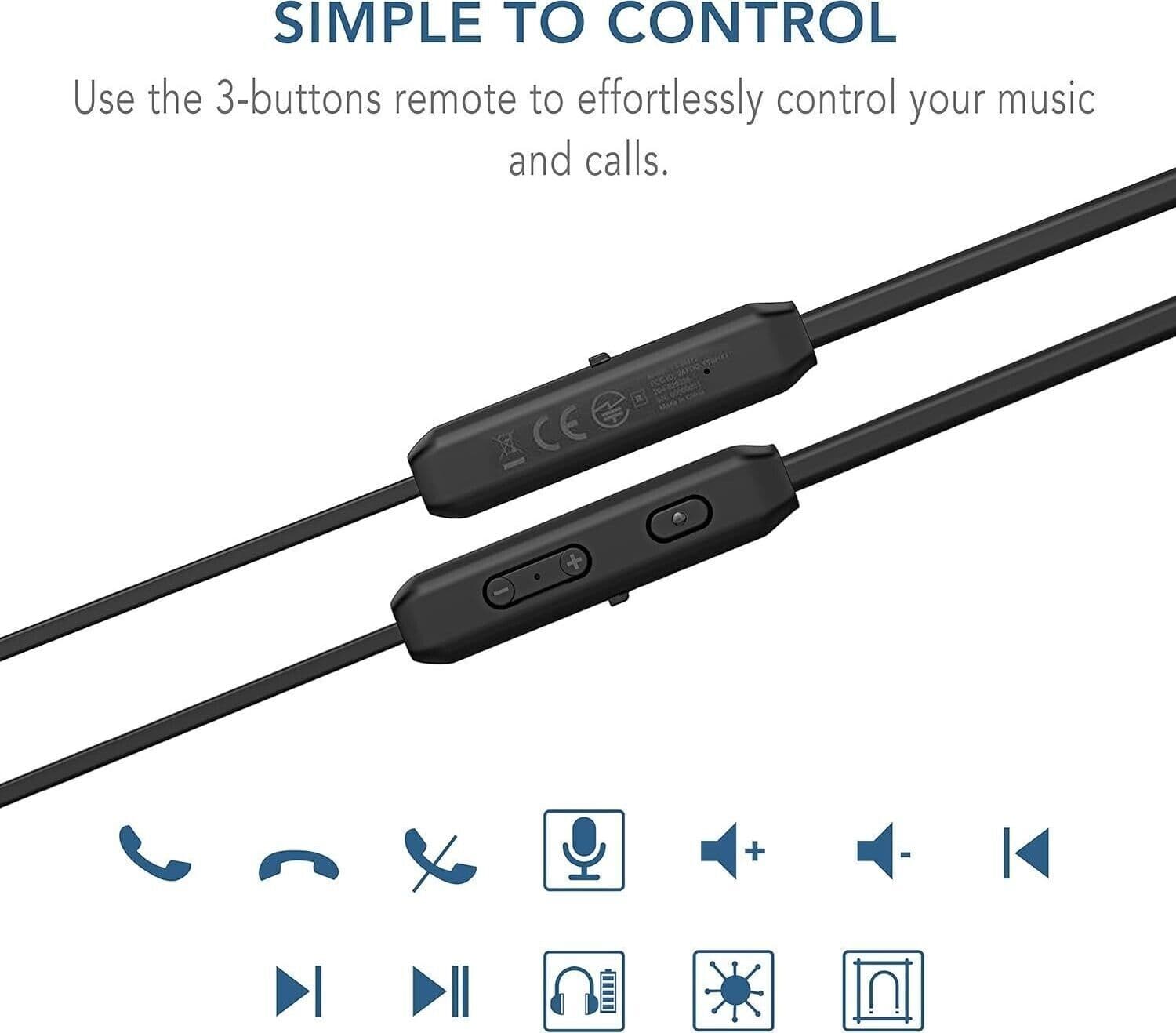 Cuffie Bluetooth YATWIN, V5.0, Cuffie Bluetooth wireless con microfono magnetico - 2