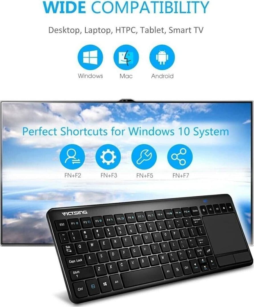 VicTsing Mini Tastiera Wireless Touchpad Ultra-Sottile, Tastiera Wireless All-in in  CL Store - Battipaglia, commercioVirtuoso.it