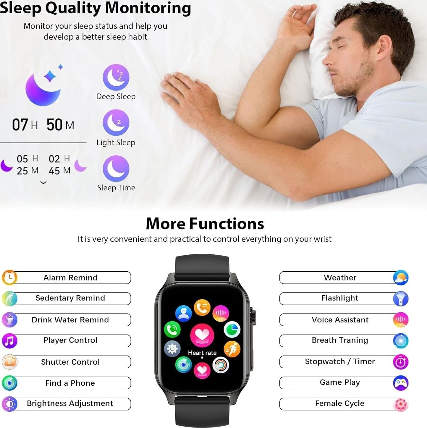 Smartwatch Uomo Donna Chiamate Orologio Contapassi IP68 110+ Sportivo in Smartwatch CL Store - Battipaglia, commercioVirtuoso.it