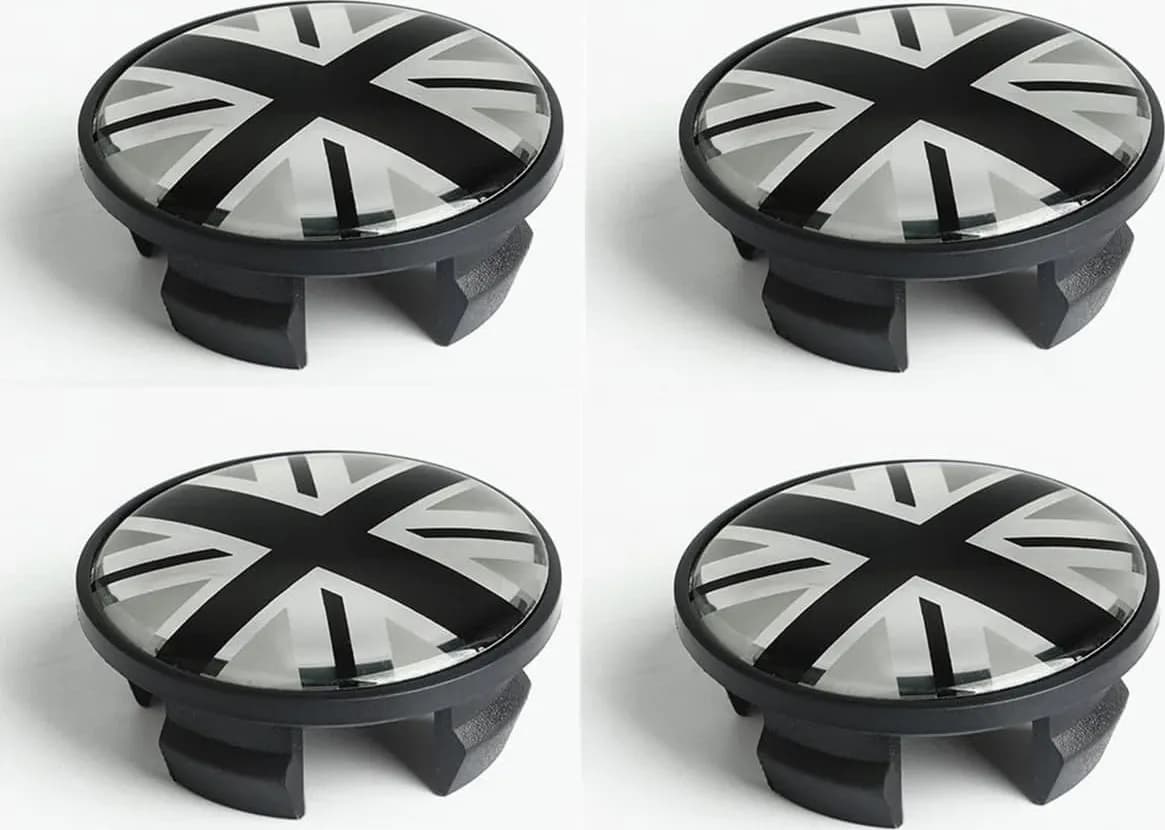 Coprimozzo Compatibile MINI 54mm Bandiera Nera COOPER ONE COUNTRYMAN BANDIERA NERA JACK