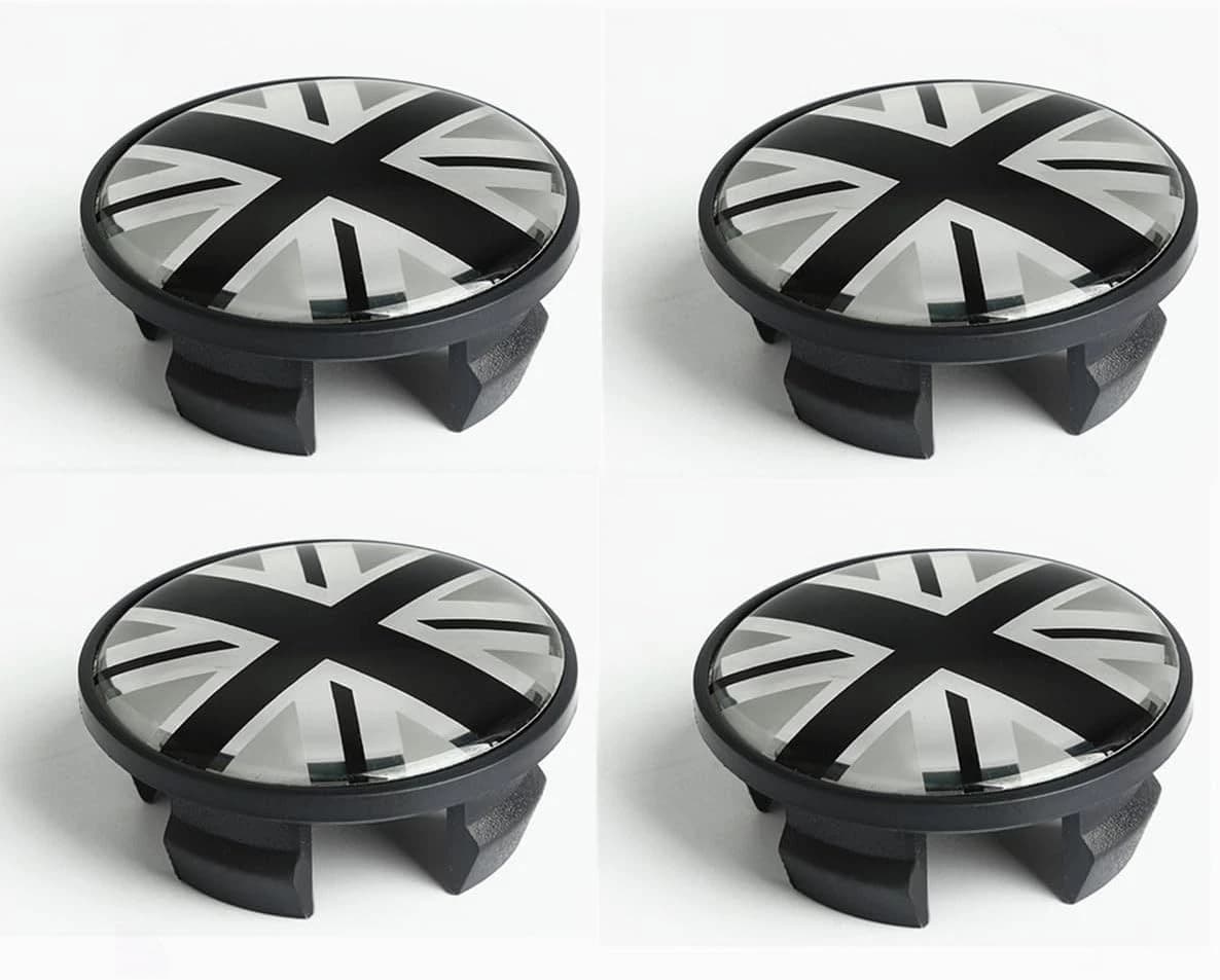 Coprimozzo Compatibile MINI 54mm Bandiera Nera COOPER ONE COUNTRYMAN BANDIERA NERA JACK - 6