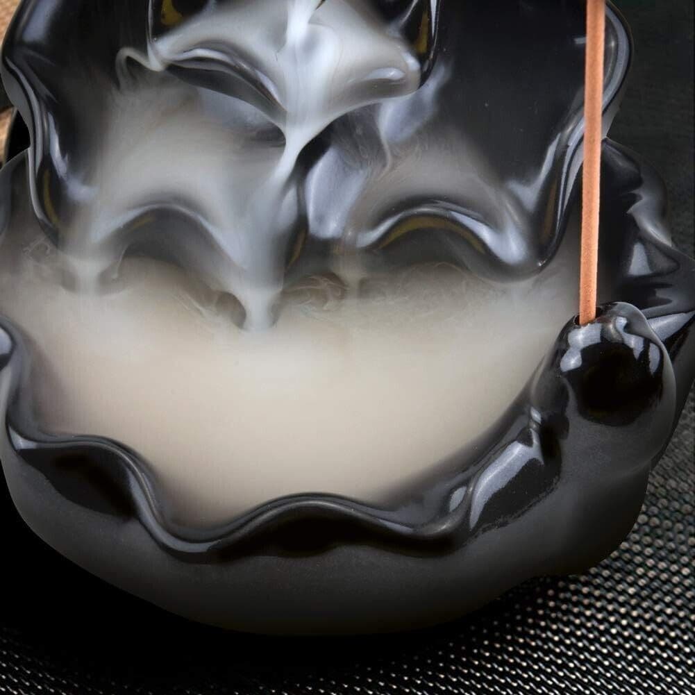 SOLEJAZZ Bruciatore di incenso a riflusso Porta incenso a cascata per decorazion - 6