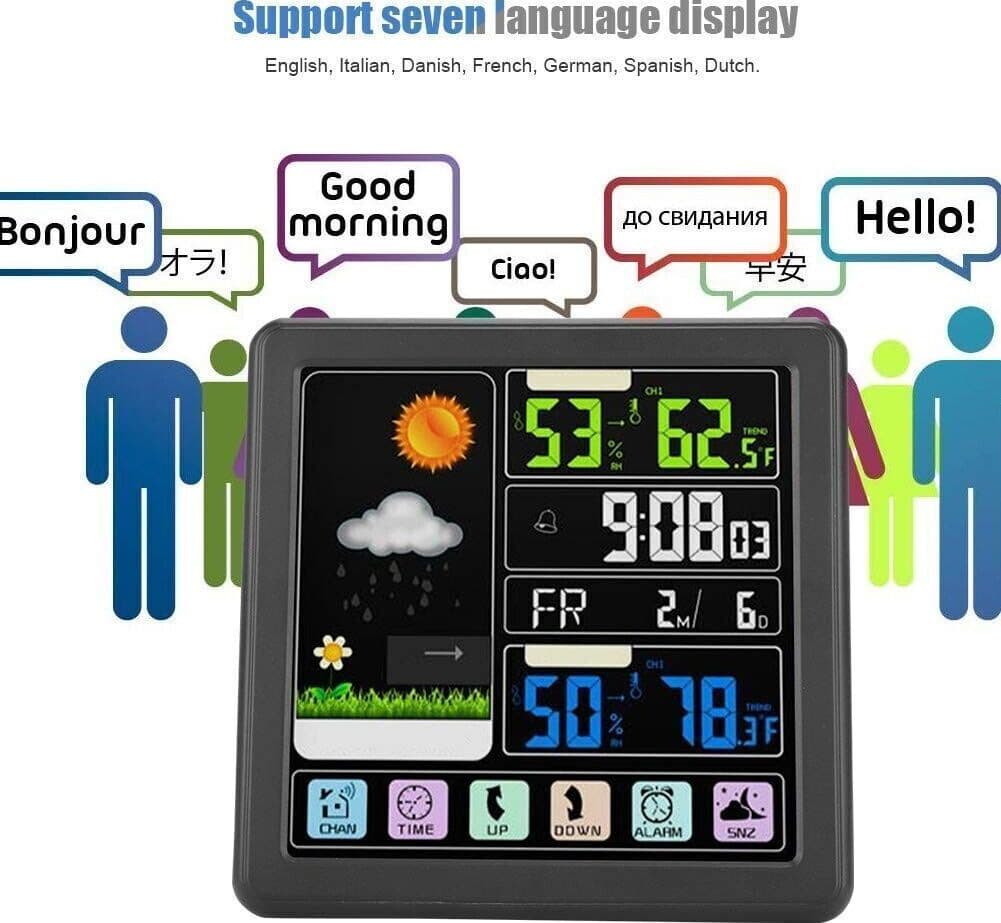 Stazione meteorologica wireless, TS-3310 LCD a colori Full Touch Screen in Stazioni meteo CL Store - Battipaglia, commercioVirtuoso.it