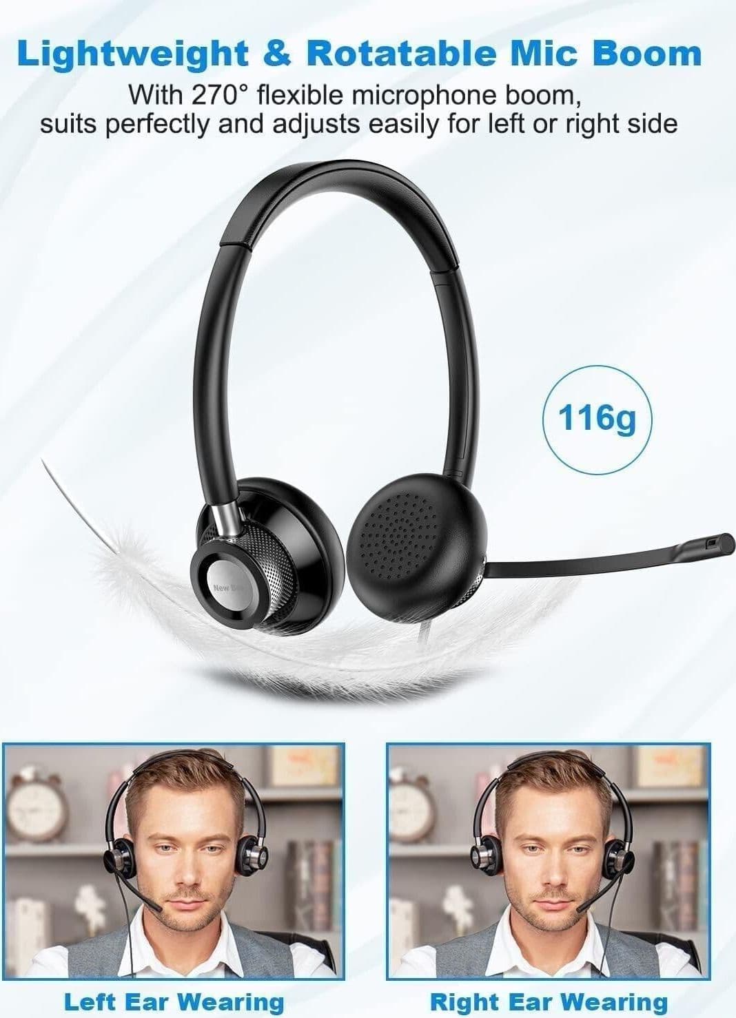 New bee Cuffie con Microfono, Cuffie con Filo PC, Cuffie Stereo da 3.5 mm Tipo C - 8