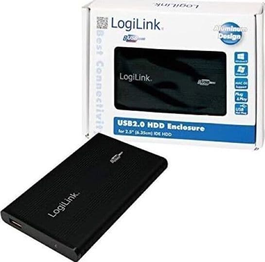 LogiLink UA0040B Case Esterno per HDD IDE, Interfacia ATA, USB 2.0, Nero - 5