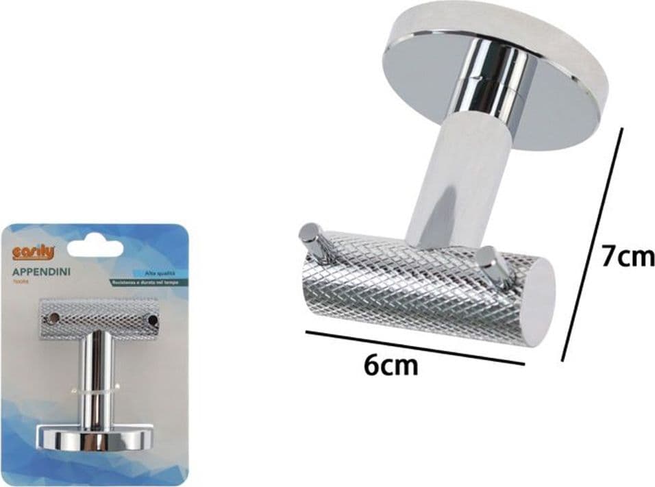 APPENDINO DOPPIO GANCIO PER ACCAPPATOIO ASCIUGAMANI IN ACCIAIO ACCESSORI BAGNO 87915 in Ganci portasciugamani Trade Shop italia - Napoli, commercioVirtuoso.it