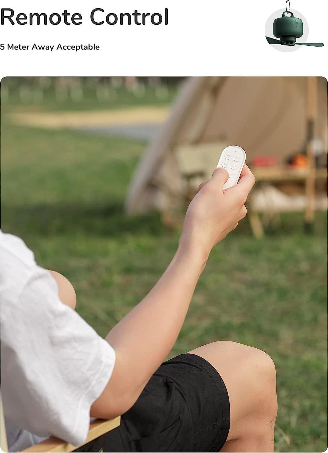JISULIFE Ventilatore da campeggio 8000mAh Funzionamento a batteria, ricaricabile - 6