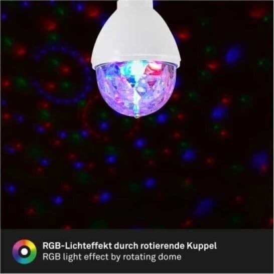 Brillo Lampadina LED cambiacolore, luci da discoteca, rotabile, 3 W in Proiettori CL Store - Battipaglia, commercioVirtuoso.it