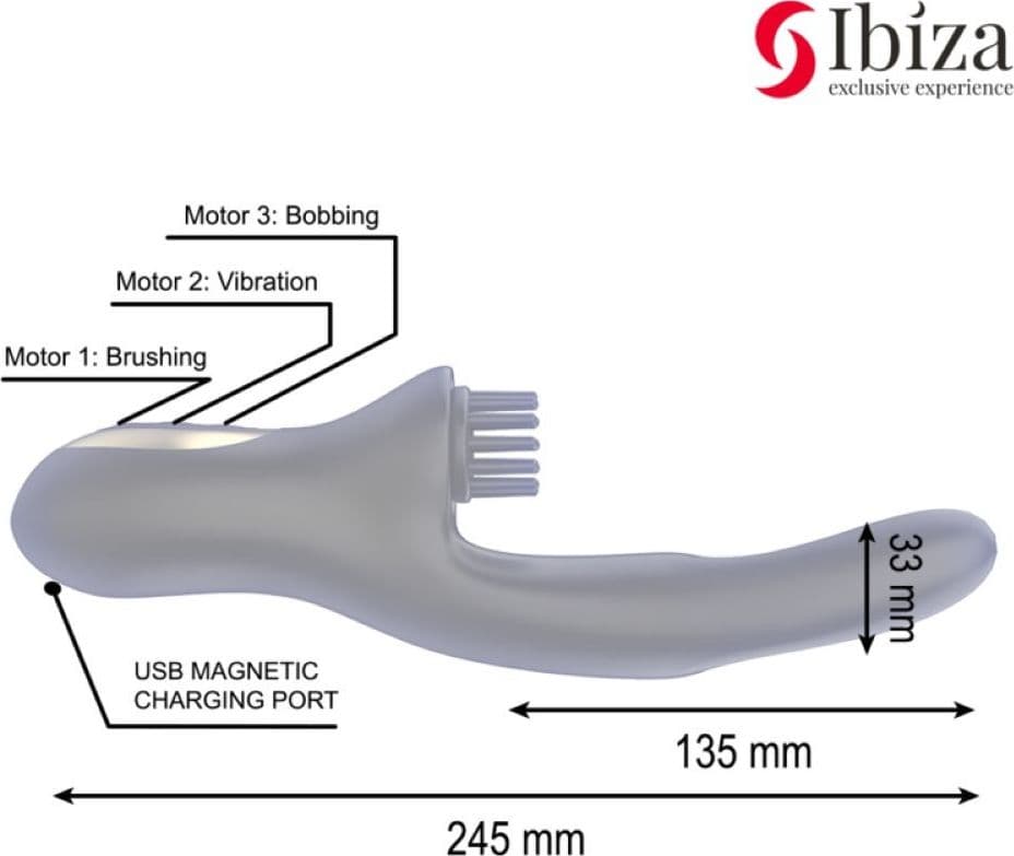 Ibiza Brush Bobbing Vibrator - 5