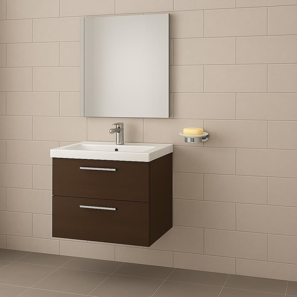 PORTA SAPONE IN ACCIAIO LUCIDO CON PIATTINO VETRO SATINATO ACCESSORI DA BAGNO 87916 - 5
