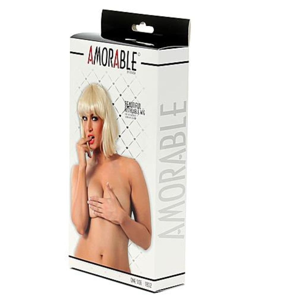 AMORABLE RIMBA SEXY PARRUCCA CAPELLI CORTI BIONDI CASCHETTO - 3
