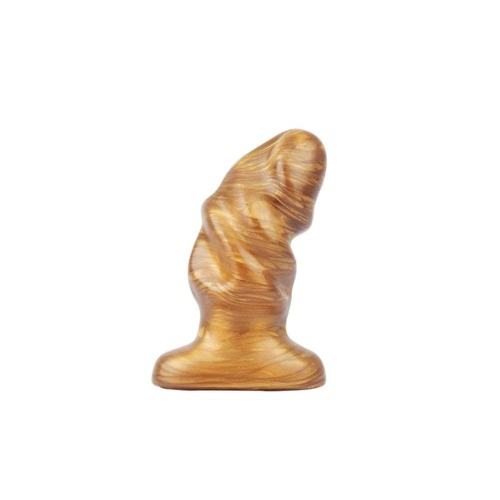 Mini Dildo Butt Plug Dildo Anale Fallo Oro con ventosa 9,2 cm - 2