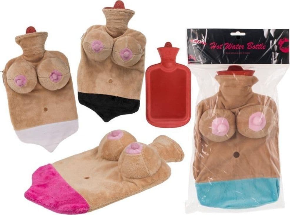 Borsa dell'acqua calda peluche a forma di seno - 4
