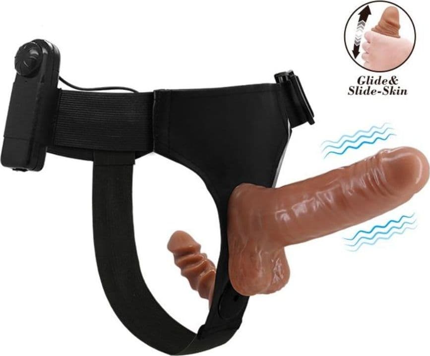 Ultra Passionate Harness Dual Strap-On con Doppio Stimolatore Vibrante - 5