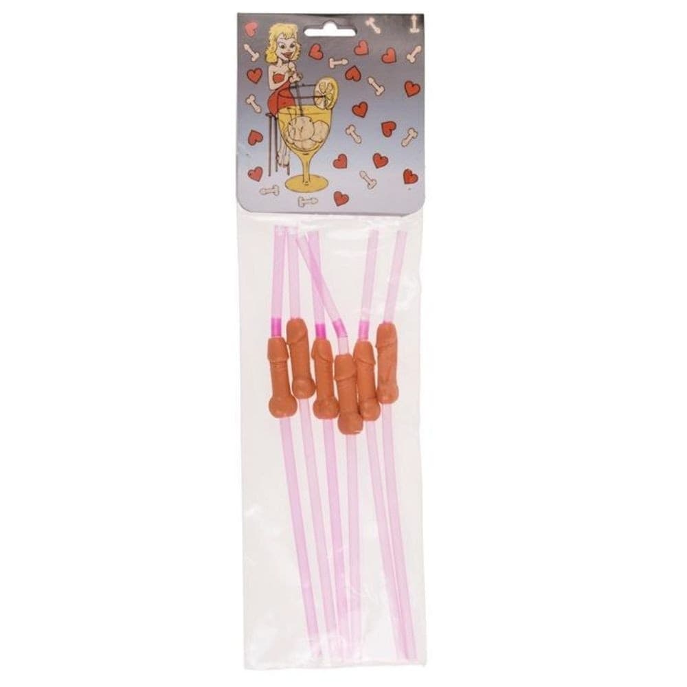 Cannucce sexy party idea regalo addio al nubilato 6pz - 2