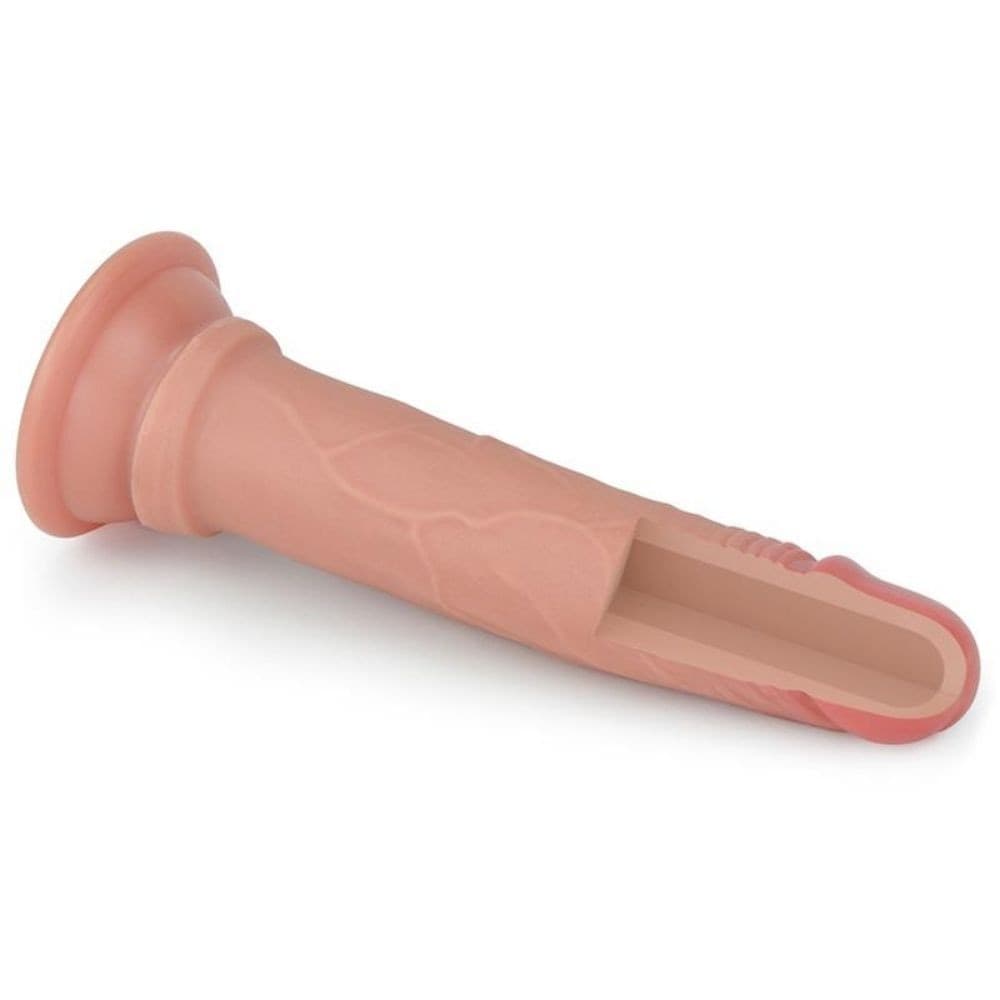 Dildo in Silicone Doppio Strato Nature COCK 7" a Ventosa 18 cm - 3