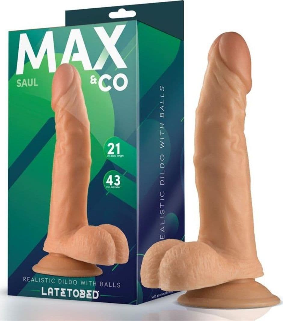 Saul - Dildo Realistico con Base a Ventosa e Dettagli Anatomici 21 x 4,3 cm - 2
