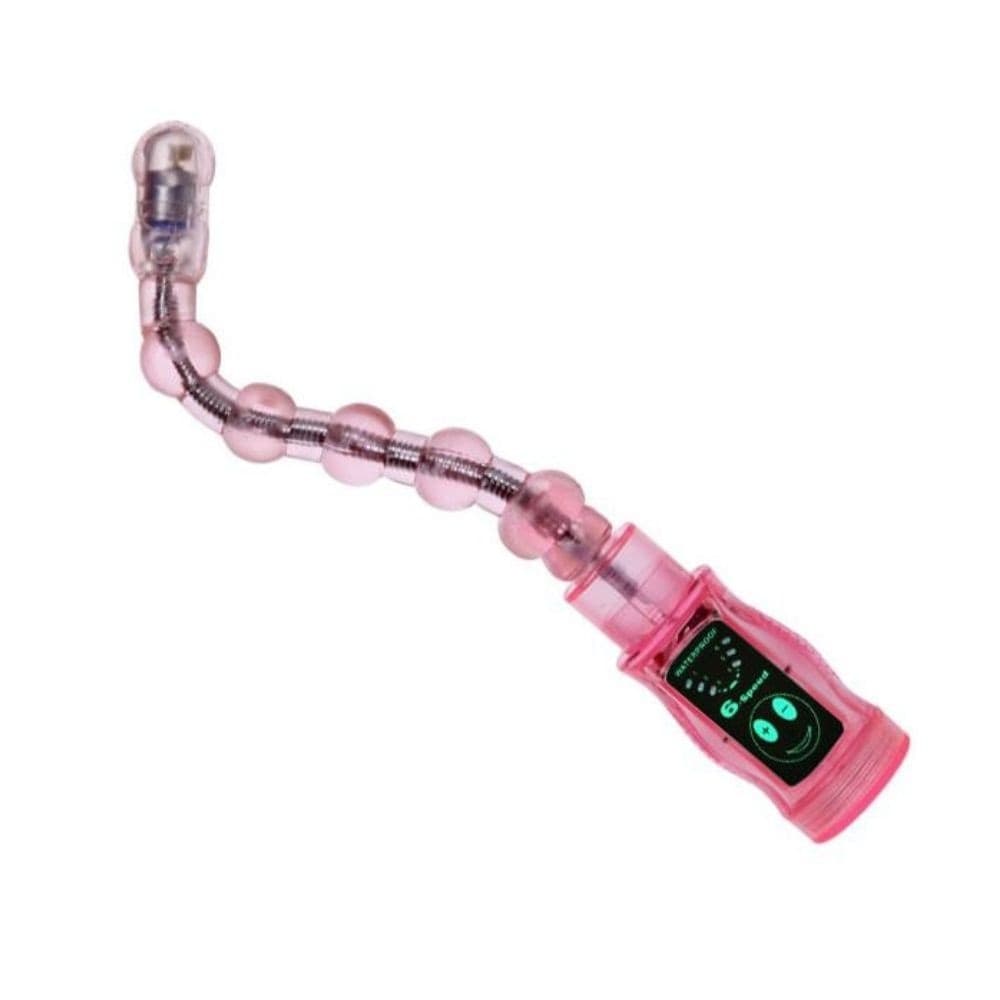 Vibratore a distorsione rosa catena anale vibrante - 3