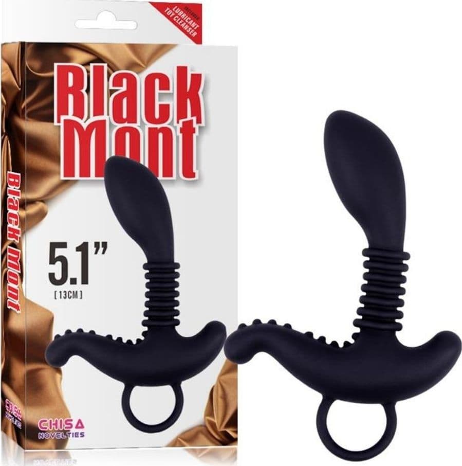 Stimolatore prostata plug anale Black Mont 13 cm - 3