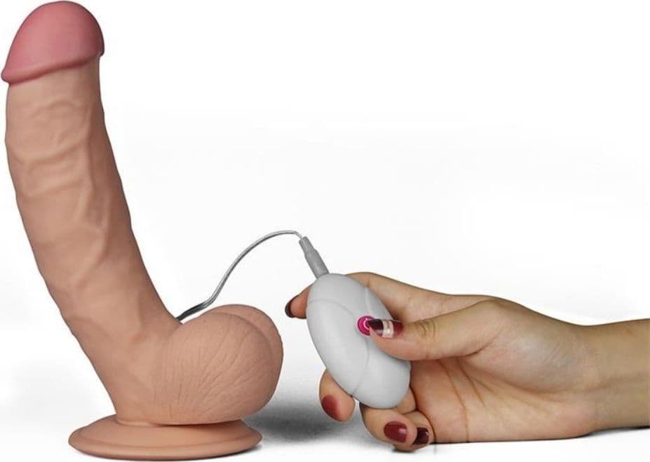 Dildo Realistico con vibrazione Dildo Ultra Soft Dude 7.5" 18 cm - 5