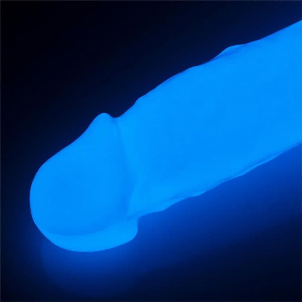 Dildo Fluorescente LUMINO AZZURRO 8" 21 CM - 3