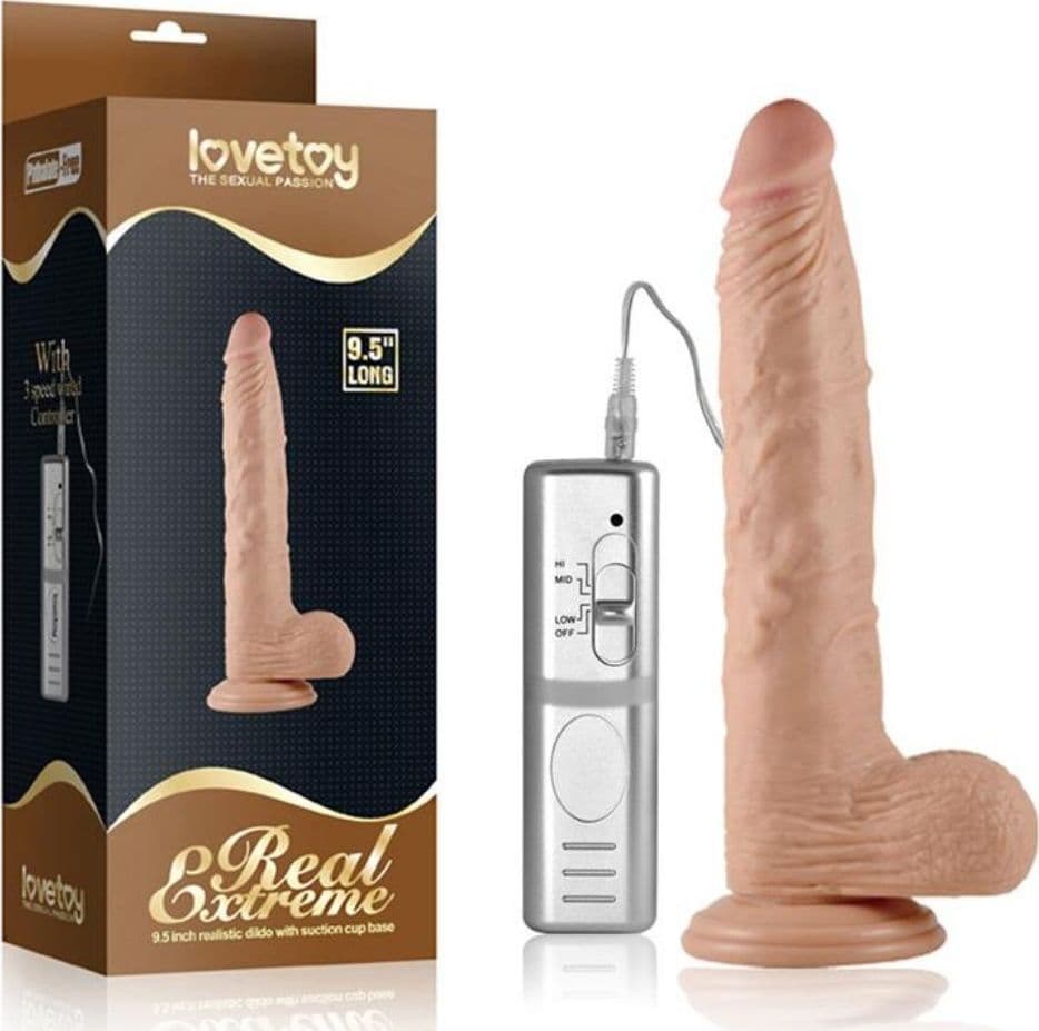 Dildo Realistico EXTREME con Vibrazione 24 cm - 5