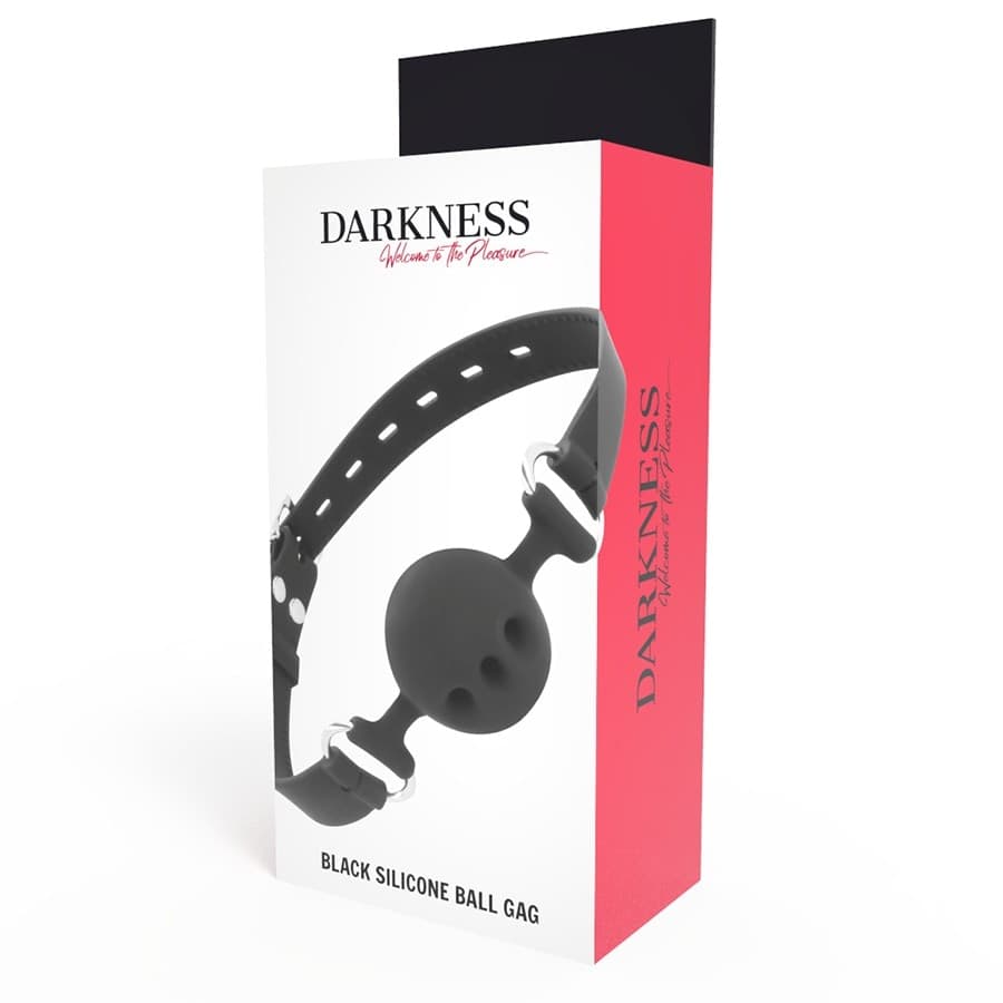 Darkness Gag con Pallina in Silicone Nero - 3