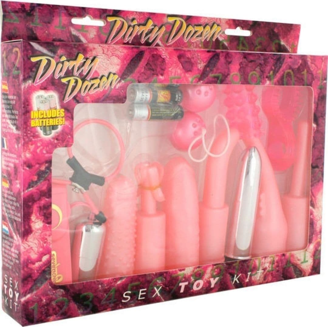 Mega Kit del Piacere 12 pezzi Vibratori Sex Toys Assortiti Rosa - 2