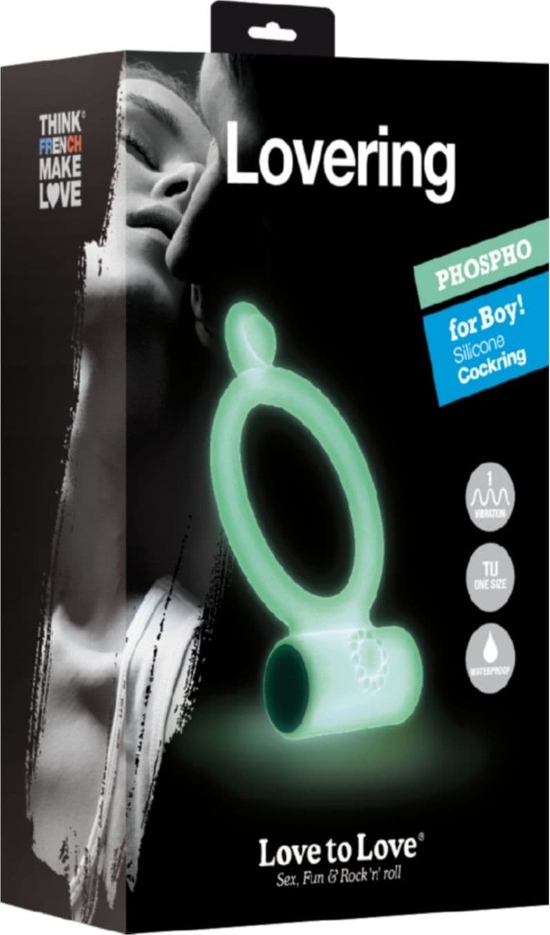Anello fallico vibrante Lovering Phospho Fluo di Love To Love - 5