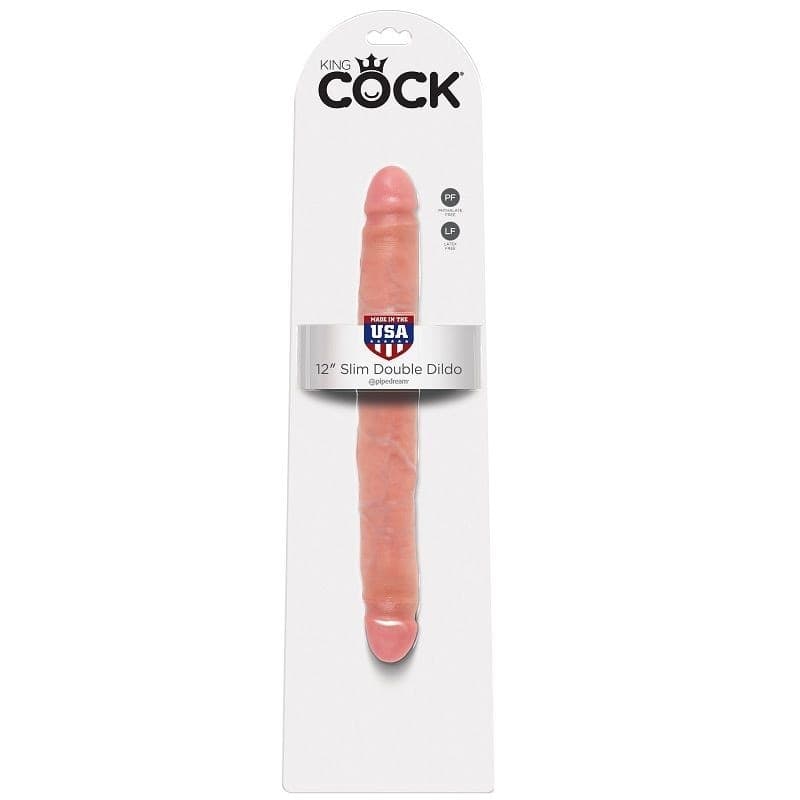 Doppio Stimolatore Maxi King Cock 12" 30 cm Rosa Cipria - Pipedream - 3